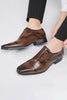 Load image into Gallery viewer, Black Lace-Up Men&#39;s Leather Slip-On Formal Shoes