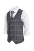 Load image into Gallery viewer, Brown Pinstripe Double Breasted Shawl Lapel Men&#39;s Suit Vest