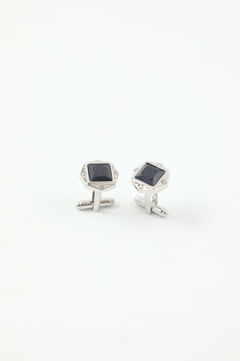 Brown Grid Men's Accessory Set Tie and Bow Tie Two Pocket Square Lapel Pin Tie Clip Cufflinks
