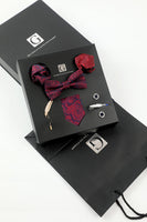 Load image into Gallery viewer, Men&#39;s Accessory Set Jacquard Tie and Bow Tie Two Pocket Square Lapel Pin Tie Clip Cufflinks
