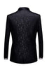 Load image into Gallery viewer, Black Jacquard Shawl Lapel Men&#39;s 2 Pieces Suits