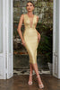 Load image into Gallery viewer, Royal Blue Illusion V-Neck Semi Prom Dress