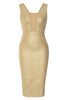 Load image into Gallery viewer, Royal Blue Illusion V-Neck Semi Prom Dress