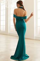 Load image into Gallery viewer, Pine Halter Mermaid Cut Out Long Prom Dress