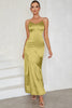 Load image into Gallery viewer, Spaghetti Straps Light Yellow Prom Dress