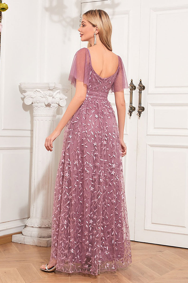 Load image into Gallery viewer, A-Line Dusty Rose Mother Of The Bride Dress with Appliques