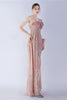 Load image into Gallery viewer, Mermaid One Shoulder Sequin Formal Dress With Feathers