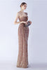 Load image into Gallery viewer, Mermaid One Shoulder Sequin Formal Dress With Feathers