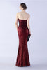 Load image into Gallery viewer, Dark Green Strapless Sequin Sheath Formal Dress with Feather