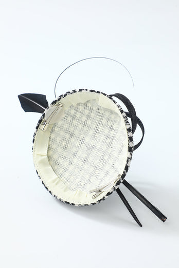 1920s Black White Grid Headpieces