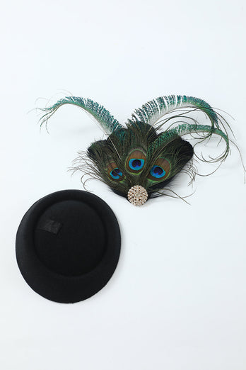 1920s Black Peacock Headpieces