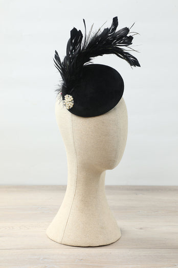 1920s Black Feather Headpieces