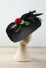Load image into Gallery viewer, 1920s Black Headband with Flower