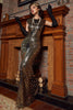 Load image into Gallery viewer, Golden Sequined 1920s Dress