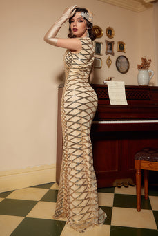 Ivory Sequined 1920s Dress