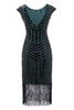 Load image into Gallery viewer, Green Round Neck 1920s Flapper Dress