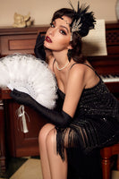 Load image into Gallery viewer, Fringed Vintage 1920s Sequin Dress