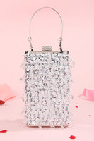 Load image into Gallery viewer, Silver Sequin Fringes Shoulder Chain Bag