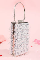 Load image into Gallery viewer, Silver Sequin Fringes Shoulder Chain Bag