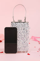 Load image into Gallery viewer, Silver Sequin Fringes Shoulder Chain Bag
