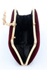 Load image into Gallery viewer, Burgundy Velvet Shoulder Chain Bag