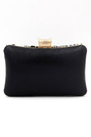 Load image into Gallery viewer, Black Beaded Shoulder Chain Evening Clutch