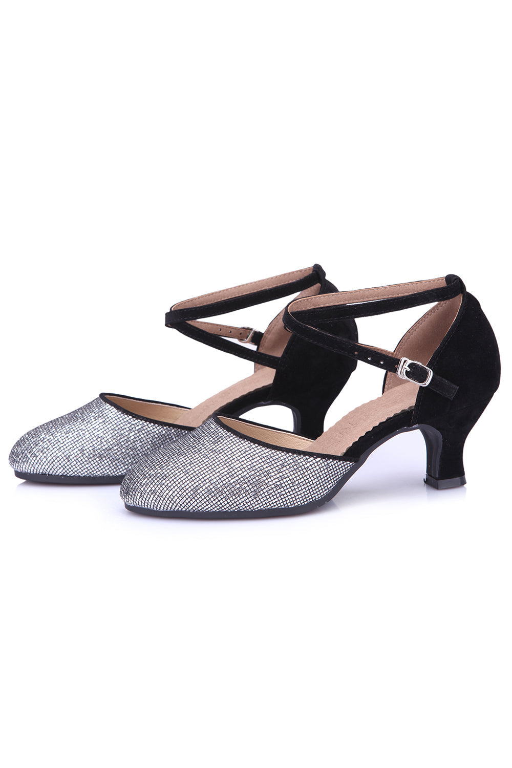 Retro Modern Dance Shoes with Sequins