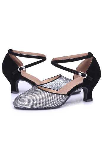 Retro Modern Dance Shoes with Sequins