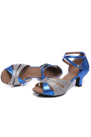 Load image into Gallery viewer, Vintage Blue Dance Shoes