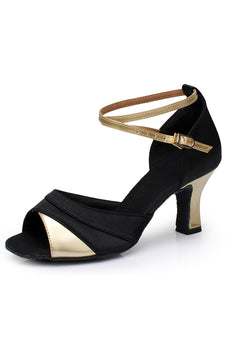 Black Silver Pointed Sandal