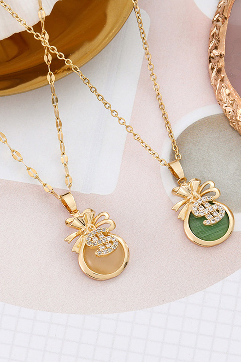 Load image into Gallery viewer, Golden Money Bag Necklace
