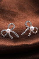 Load image into Gallery viewer, Beading Bows Pearl Earring