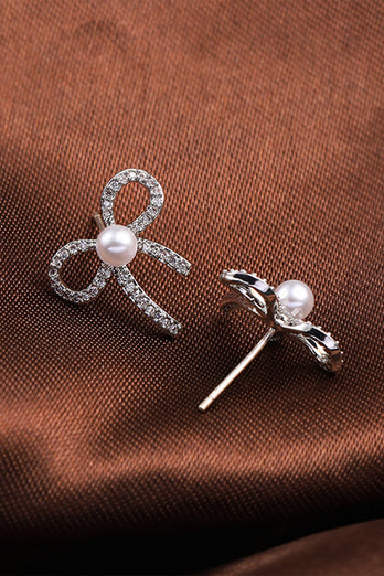 Beading Bows Pearl Earring