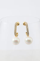 Load image into Gallery viewer, Pearl Water Drop Earrings