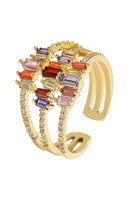Load image into Gallery viewer, Golden Rhinestone Ring