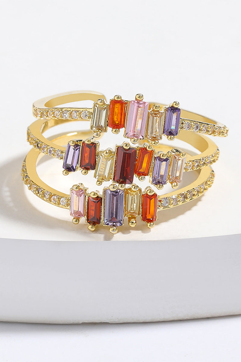 Load image into Gallery viewer, Golden Rhinestone Ring