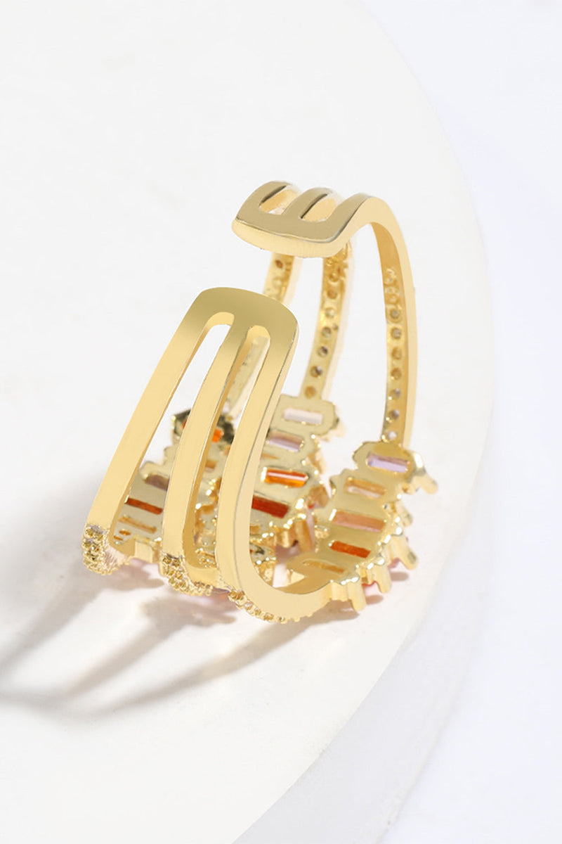 Load image into Gallery viewer, Golden Rhinestone Ring