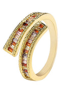 Load image into Gallery viewer, Rhinestone Golden Ring