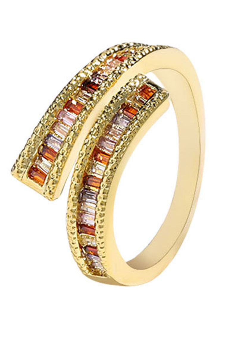 Load image into Gallery viewer, Rhinestone Golden Ring