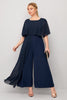 Load image into Gallery viewer, Navy Chiffon Mother of Bride Dress