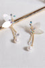 Load image into Gallery viewer, Freshwater Pearl Crystal Shell Butterfly Earrings