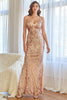 Load image into Gallery viewer, Rose Pink Mermaid Sequins Prom Dress