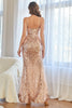 Load image into Gallery viewer, Rose Pink Mermaid Sequins Prom Dress