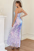 Load image into Gallery viewer, White One Shoulder Sequins Long Prom Dress