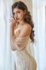 Load image into Gallery viewer, Glitter Mermaid Apricot Sequins Prom Dress