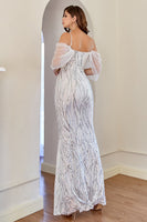Load image into Gallery viewer, Glitter Mermaid Apricot Sequins Prom Dress