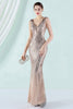 Load image into Gallery viewer, White Deep V Neck Mermaid Evening Dress