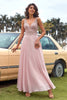 Load image into Gallery viewer, Blush Appliques Chiffon Prom Dress