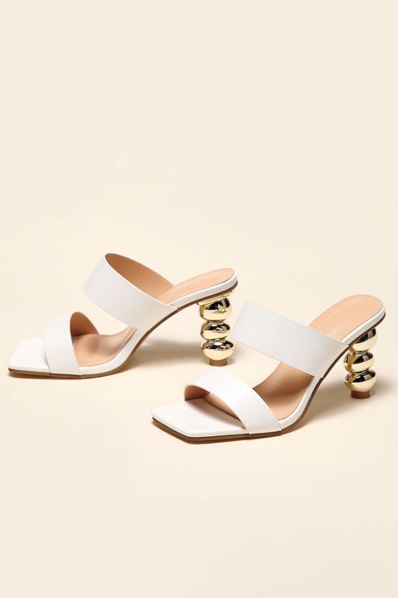 Load image into Gallery viewer, Square Toe Shaped Gourd High Heels