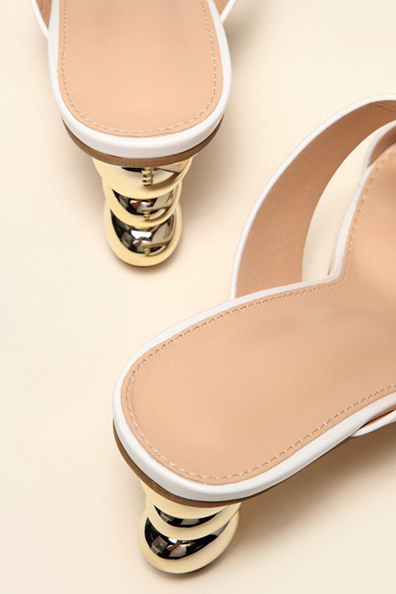 Load image into Gallery viewer, Square Toe Shaped Gourd High Heels